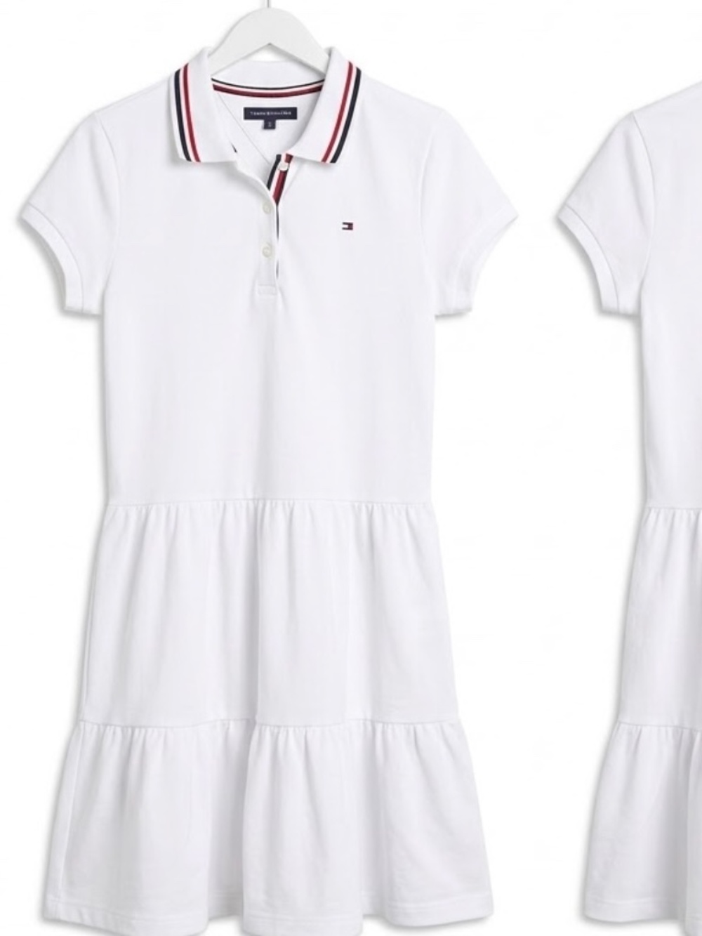 Tommy Hilfiger White Tiered Polo Mini Dress